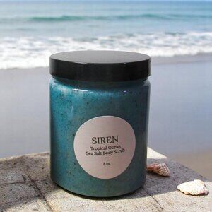 NEW! Sea Salt Body Scrub. Tropical Island scent. Natural skin care.